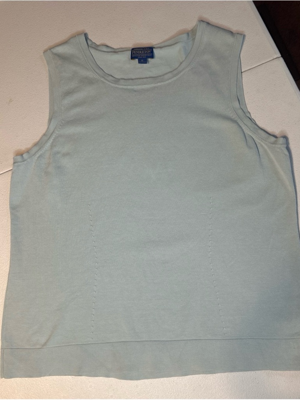 Pendleton Light Blue Women's Knit Tank Top
